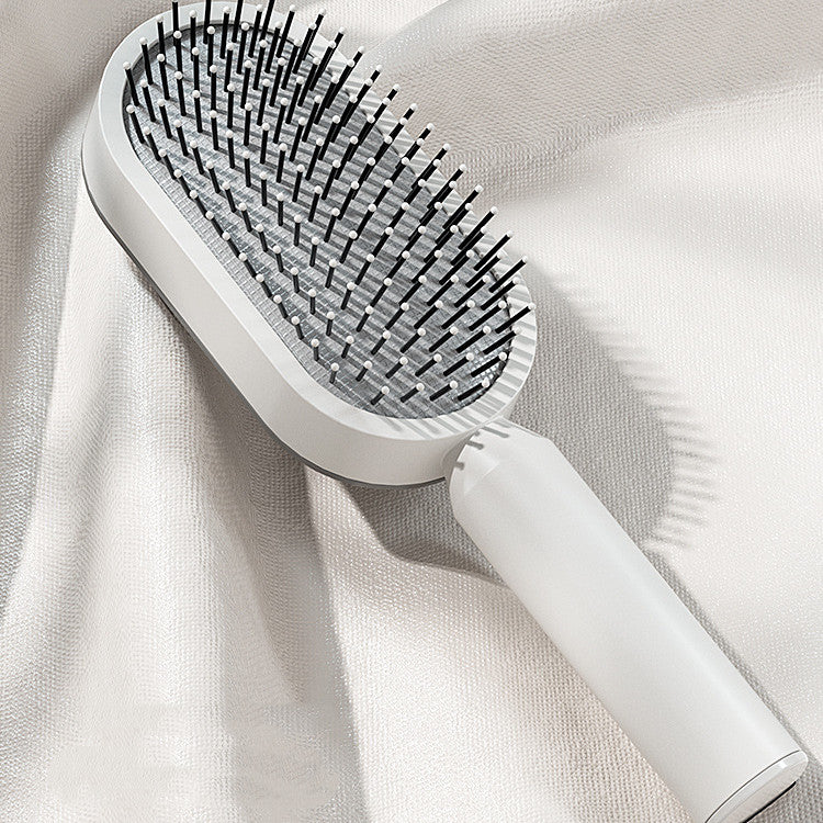 Self-Cleaning Hair Brush with One-Click Removal - Professional Anti-Static Detangler