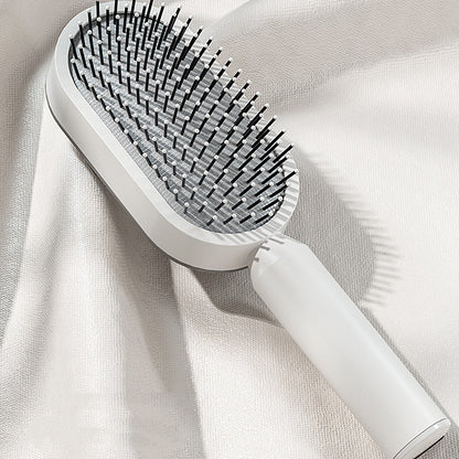 Self-Cleaning Hair Brush with One-Click Removal - Professional Anti-Static Detangler