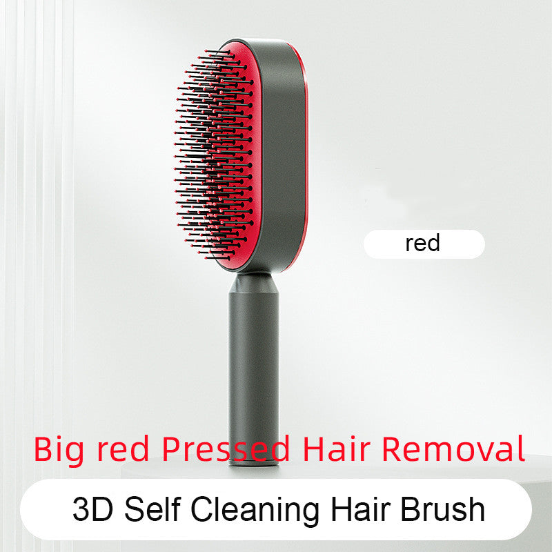 Self-Cleaning Hair Brush with One-Click Removal - Professional Anti-Static Detangler